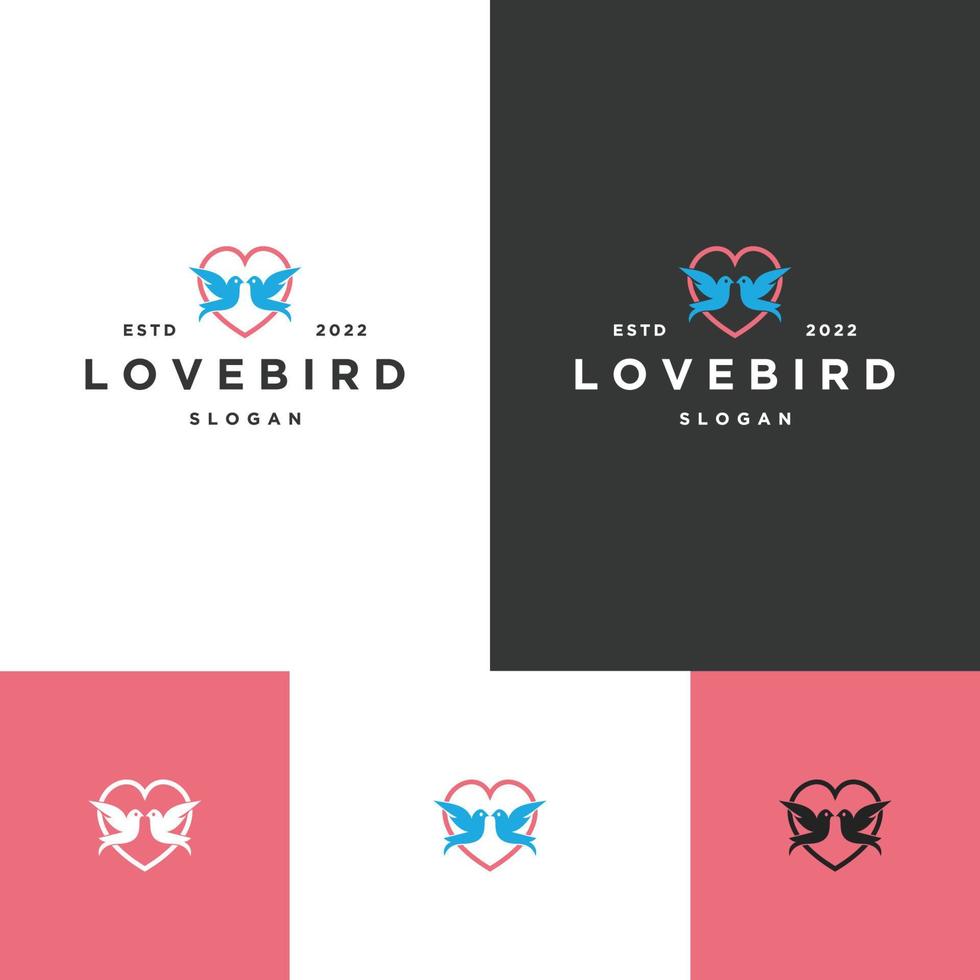 Love Bird logo icon design template vector