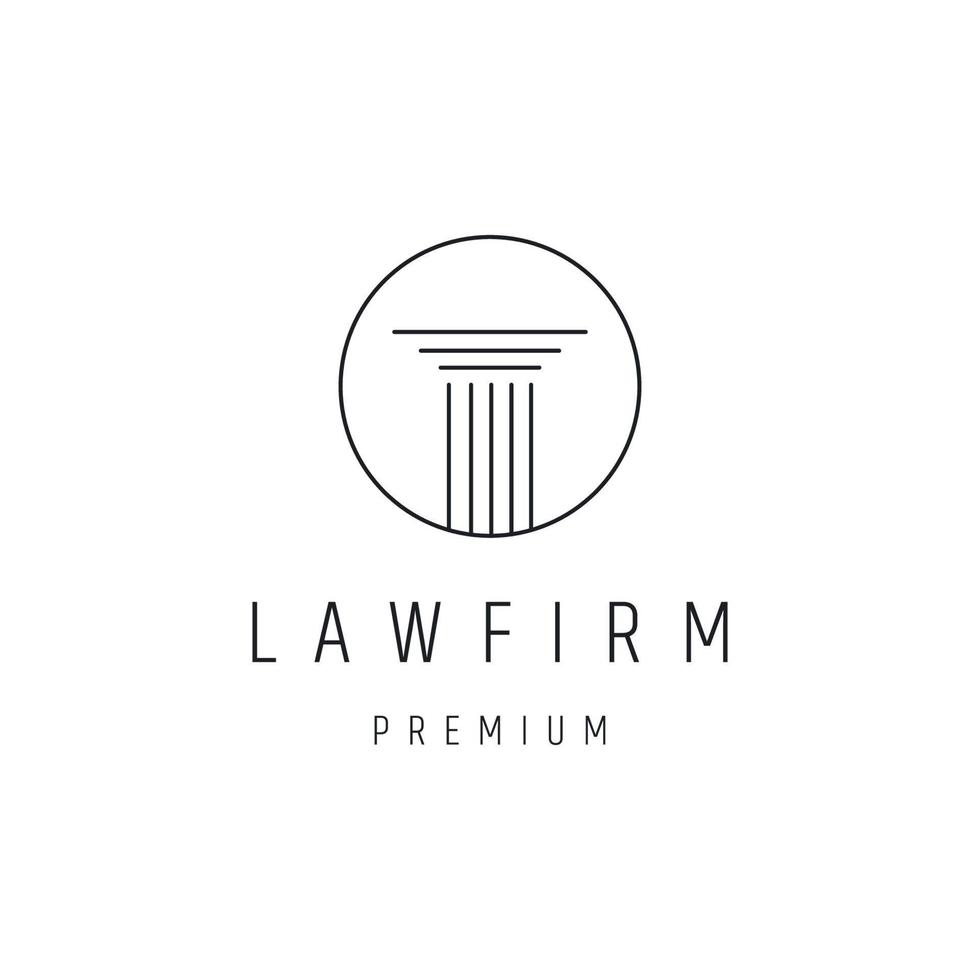 Law firm logo icon design template vector illustration