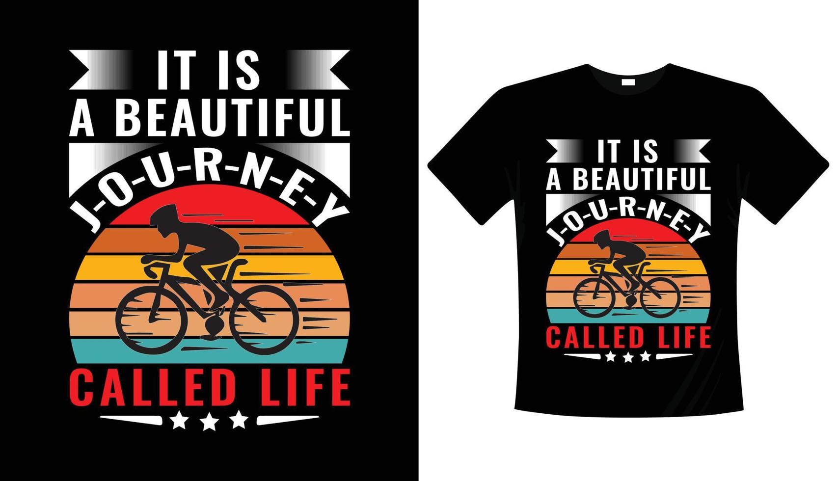 It is a beautiful journey called life, typography t-shirt design vector