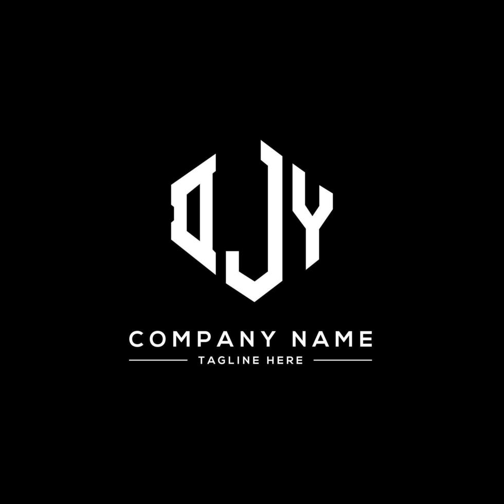 diseño de logotipo de letra djy con forma de polígono. diseño de logotipo en forma de cubo y polígono djy. djy hexagon vector logo plantilla colores blanco y negro. monograma djy, logo de negocios y bienes raíces.