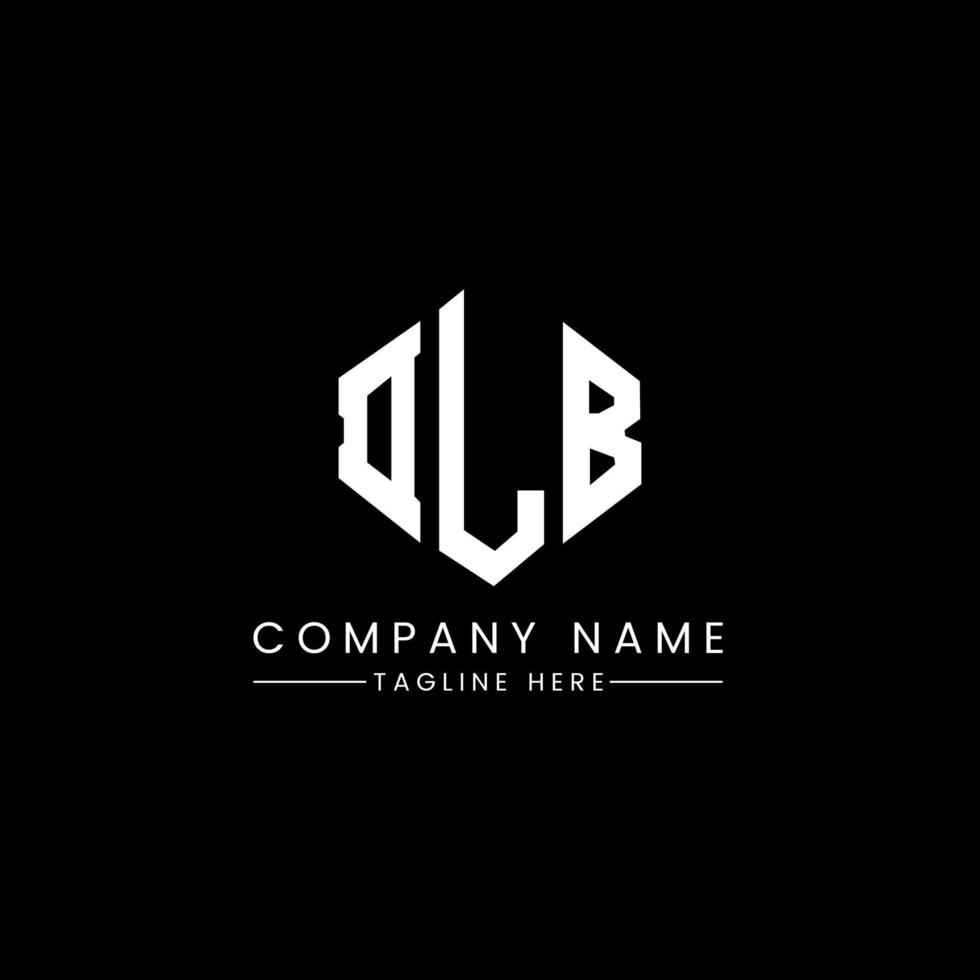 DLB letter logo design with polygon shape. DLB polygon and cube shape logo design. DLB hexagon vector logo template white and black colors. DLB monogram, business and real estate logo.