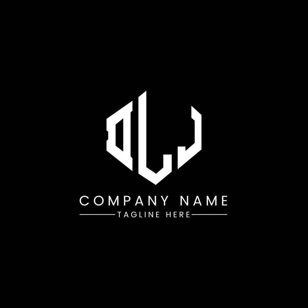 DLJ letter logo design with polygon shape. DLJ polygon and cube shape logo design. DLJ hexagon vector logo template white and black colors. DLJ monogram, business and real estate logo.