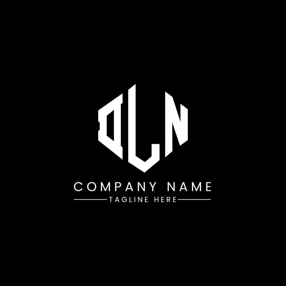 DLN letter logo design with polygon shape. DLN polygon and cube shape logo design. DLN hexagon vector logo template white and black colors. DLN monogram, business and real estate logo.