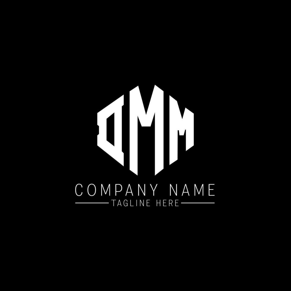 DMM letter logo design with polygon shape. DMM polygon and cube shape logo design. DMM hexagon vector logo template white and black colors. DMM monogram, business and real estate logo.