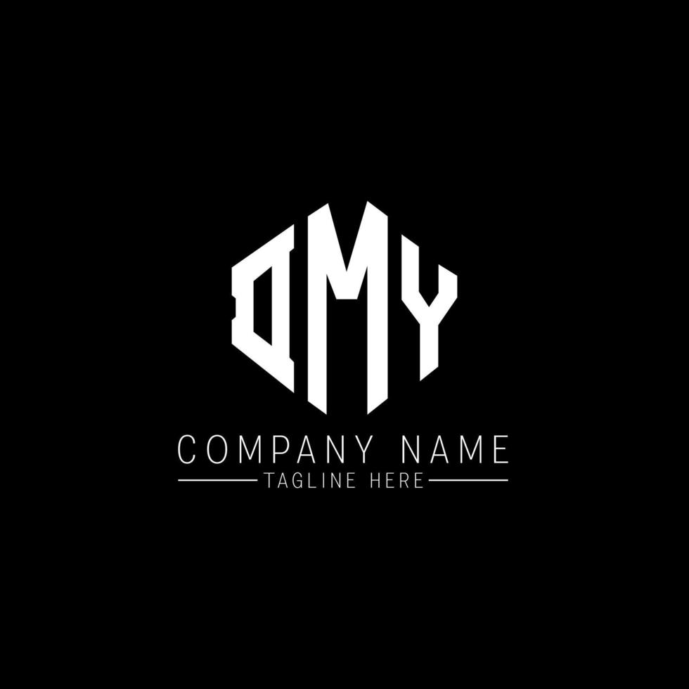 diseño de logotipo de letra dmy con forma de polígono. diseño de logotipo en forma de cubo y polígono dmy. dmy hexágono vector logo plantilla colores blanco y negro. monograma dmy, logotipo comercial y inmobiliario.