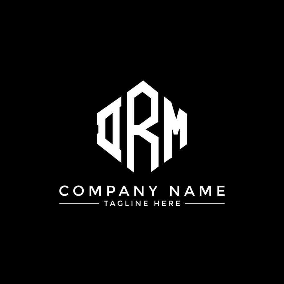 DRM letter logo design with polygon shape. DRM polygon and cube shape logo design. DRM hexagon vector logo template white and black colors. DRM monogram, business and real estate logo.