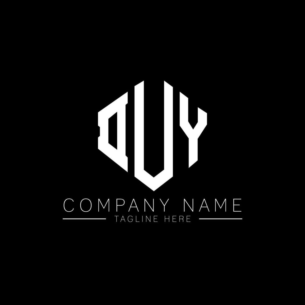 DUY letter logo design with polygon shape. DUY polygon and cube ...