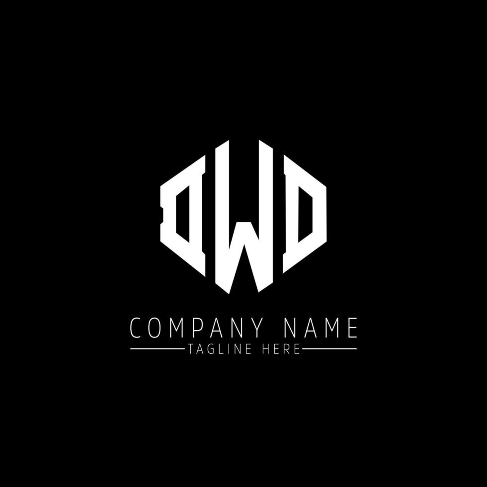 DWD letter logo design with polygon shape. DWD polygon and cube shape ...