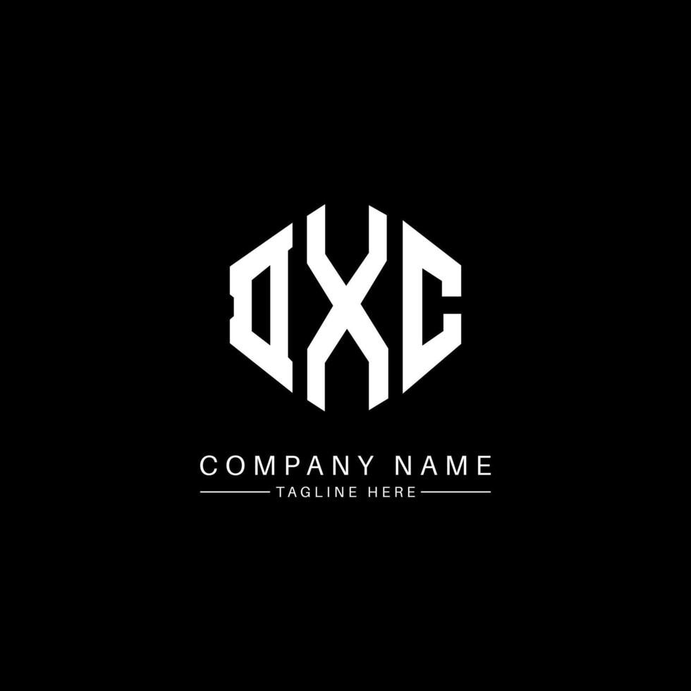 DXC letter logo design with polygon shape. DXC polygon and cube shape logo design. DXC hexagon vector logo template white and black colors. DXC monogram, business and real estate logo.
