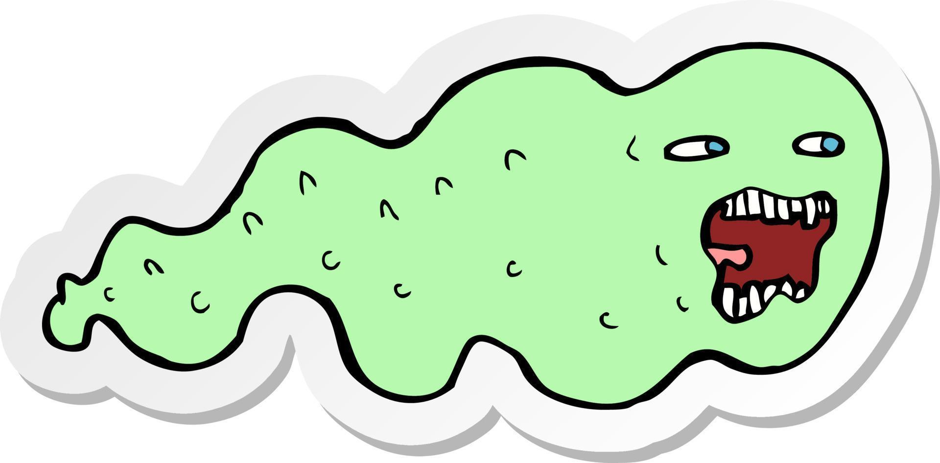 sticker of a cartoon ghost vector