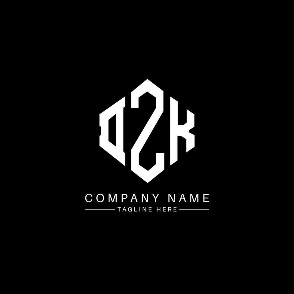 DZK letter logo design with polygon shape. DZK polygon and cube shape logo design. DZK hexagon vector logo template white and black colors. DZK monogram, business and real estate logo.