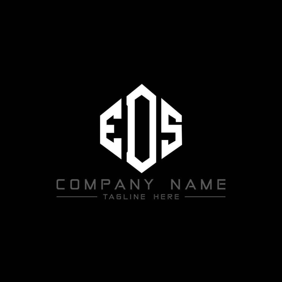 EDS letter logo design with polygon shape. EDS polygon and cube shape logo design. EDS hexagon vector logo template white and black colors. EDS monogram, business and real estate logo.