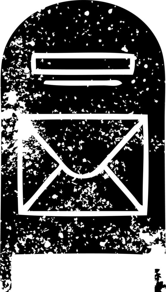 buzón de correo de símbolo angustiado vector