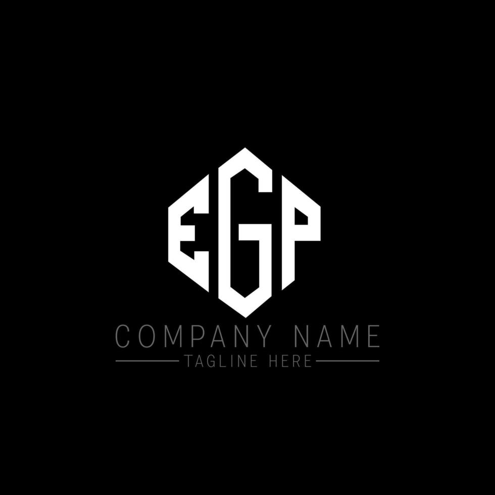 EGP letter logo design with polygon shape. EGP polygon and cube shape logo design. EGP hexagon vector logo template white and black colors. EGP monogram, business and real estate logo.