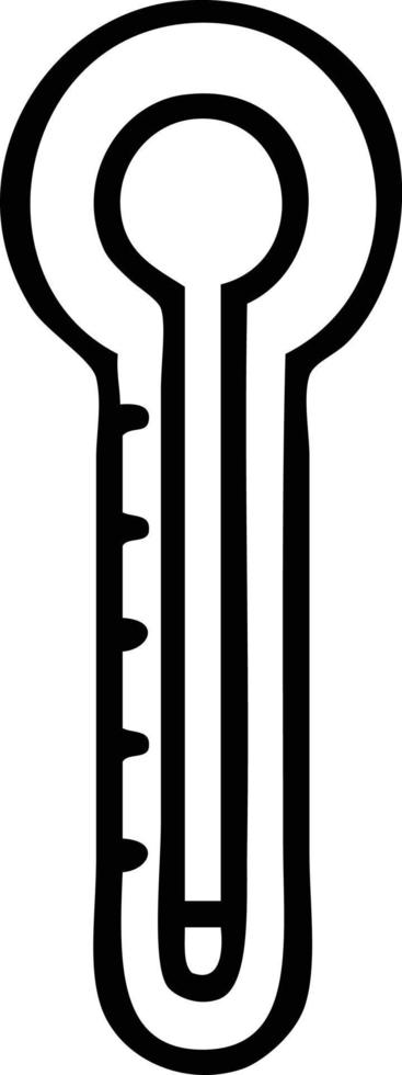 line drawing cartoon glass thermometer vector