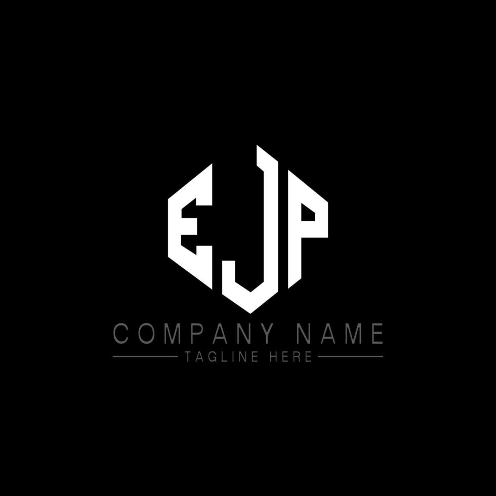 EJP letter logo design with polygon shape. EJP polygon and cube shape logo design. EJP hexagon vector logo template white and black colors. EJP monogram, business and real estate logo.