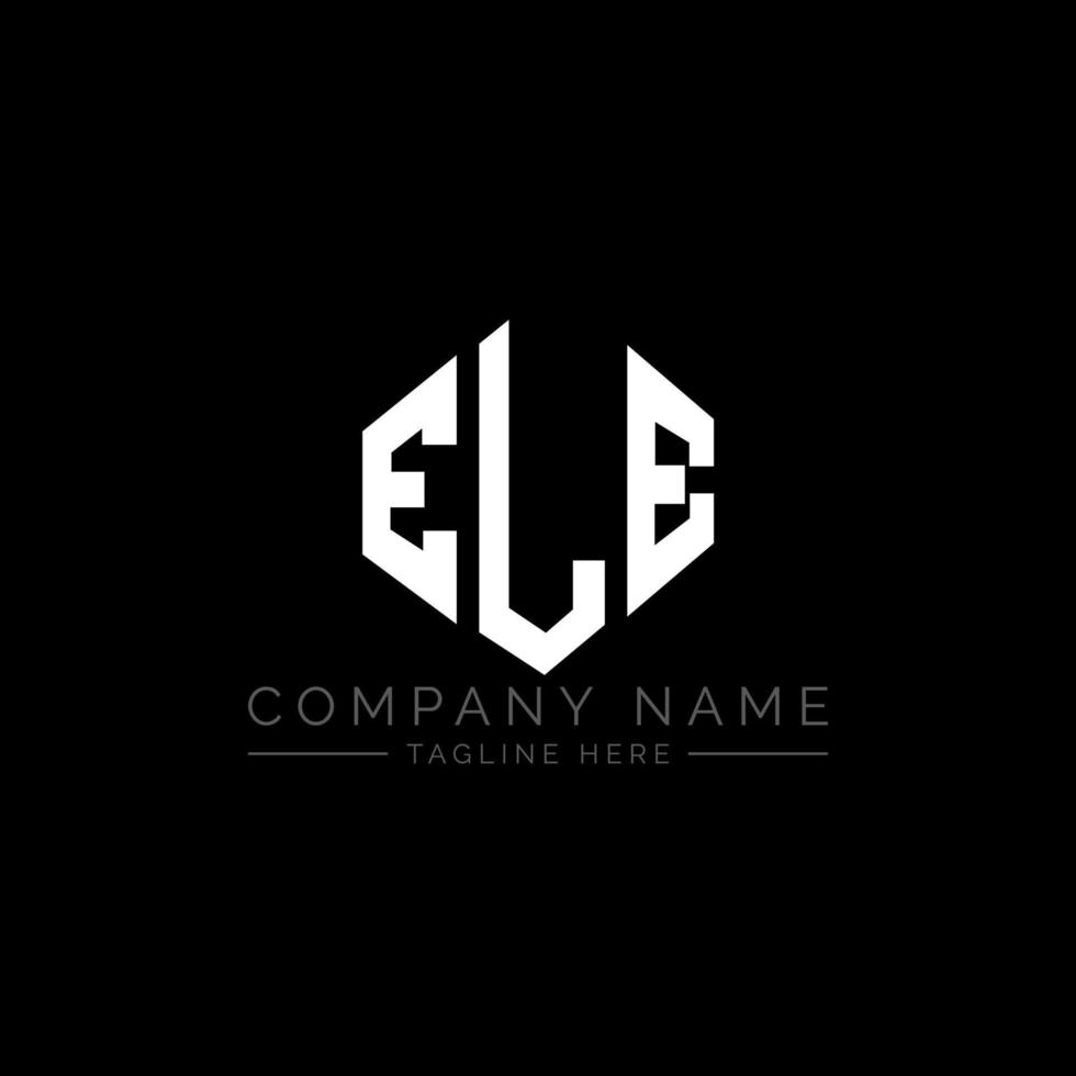 ELE letter logo design with polygon shape. ELE polygon and cube shape logo design. ELE hexagon vector logo template white and black colors. ELE monogram, business and real estate logo.