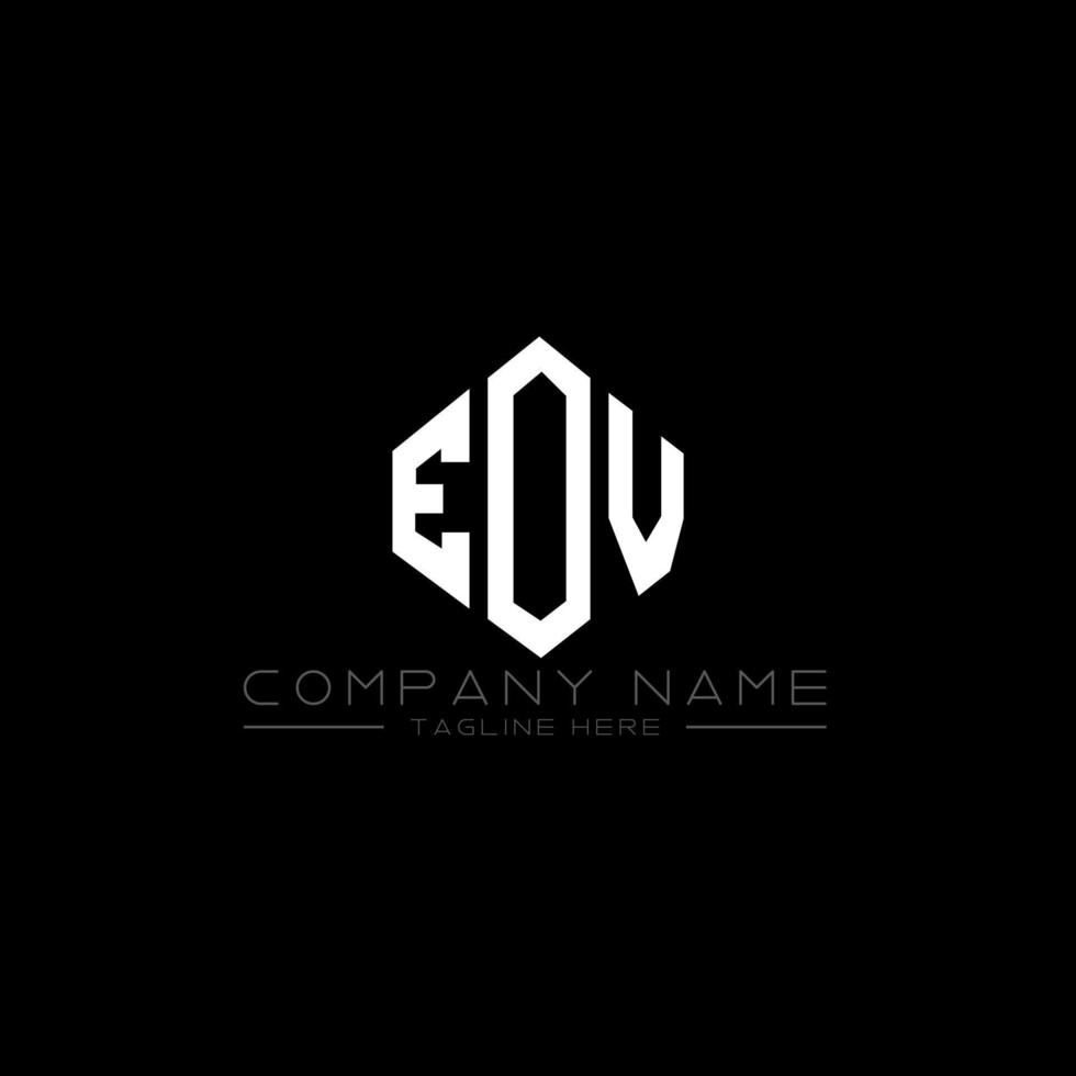 diseño de logotipo de letra eov con forma de polígono. eov polígono y diseño de logotipo en forma de cubo. eov hexágono vector logo plantilla colores blanco y negro. monograma eov, logotipo empresarial y inmobiliario.