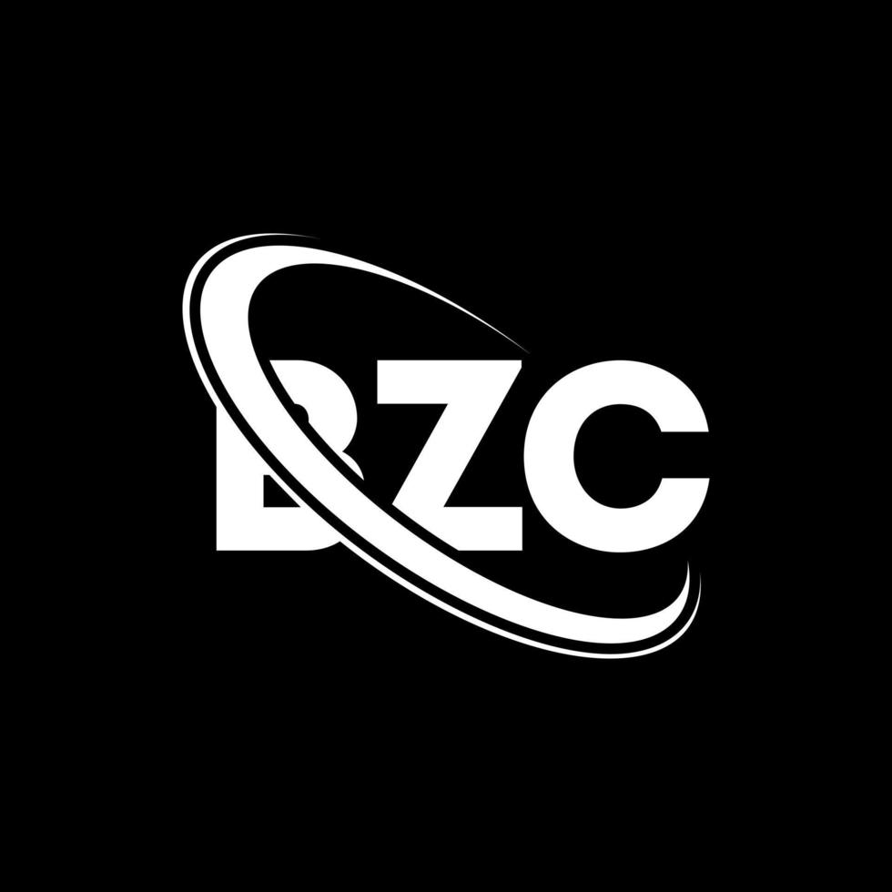 logotipo de bzc. letra bzc. diseño del logotipo de la letra bzc. Logotipo de las iniciales bzc vinculado con un círculo y un logotipo de monograma en mayúsculas. tipografía bzc para tecnología, negocios y marca inmobiliaria. vector