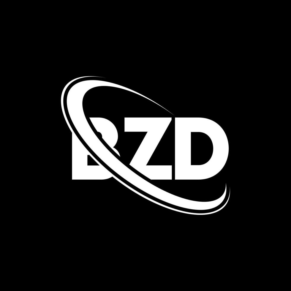 logotipo de bzd. letra bzd. diseño del logotipo de la letra bzd. Logotipo de iniciales bzd vinculado con círculo y logotipo de monograma en mayúsculas. tipografía bzd para tecnología, negocios y marca inmobiliaria. vector