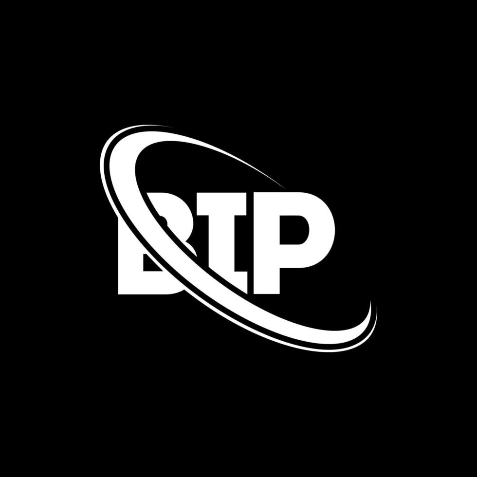 BIP logo. BIP letter. BIP letter logo design. Initials BIP logo linked with circle and uppercase monogram logo. BIP typography for technology, business and real estate brand. vector