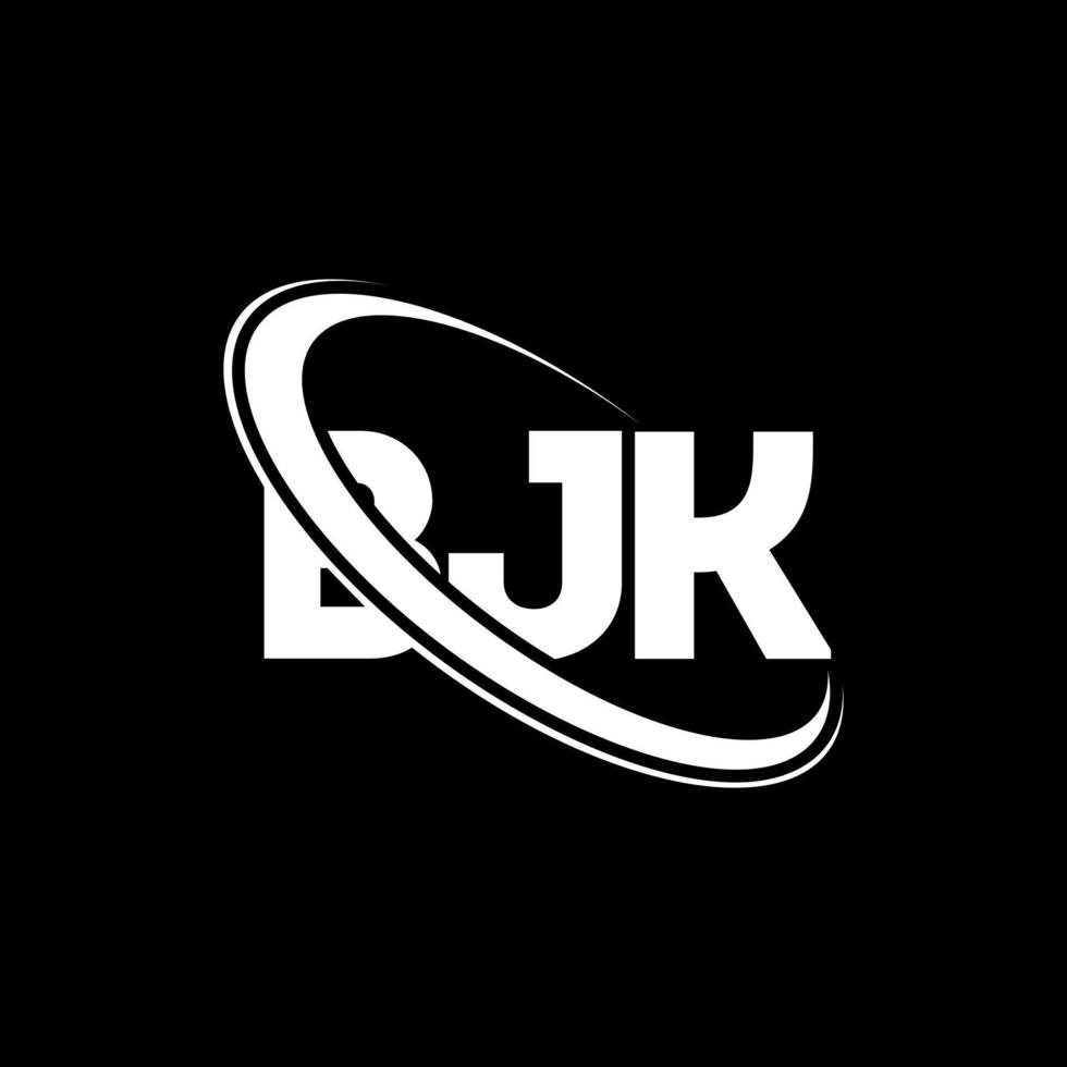 BJK logo. BJK letter. BJK letter logo design. Initials BJK logo linked with circle and uppercase monogram logo. BJK typography for technology, business and real estate brand. vector