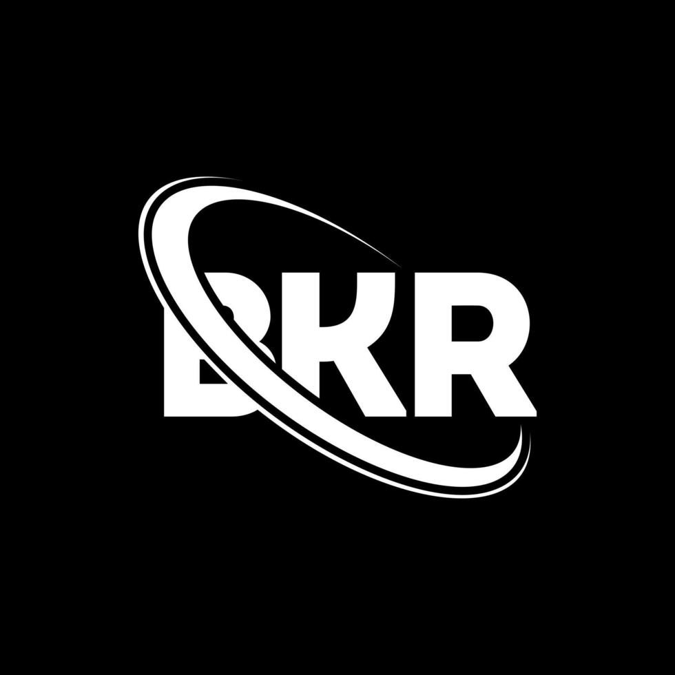 logotipo de bkr. letra bkr. diseño del logotipo de la letra bkr. Logotipo de iniciales bkr vinculado con círculo y logotipo de monograma en mayúsculas. tipografía bkr para tecnología, negocios y marca inmobiliaria. vector