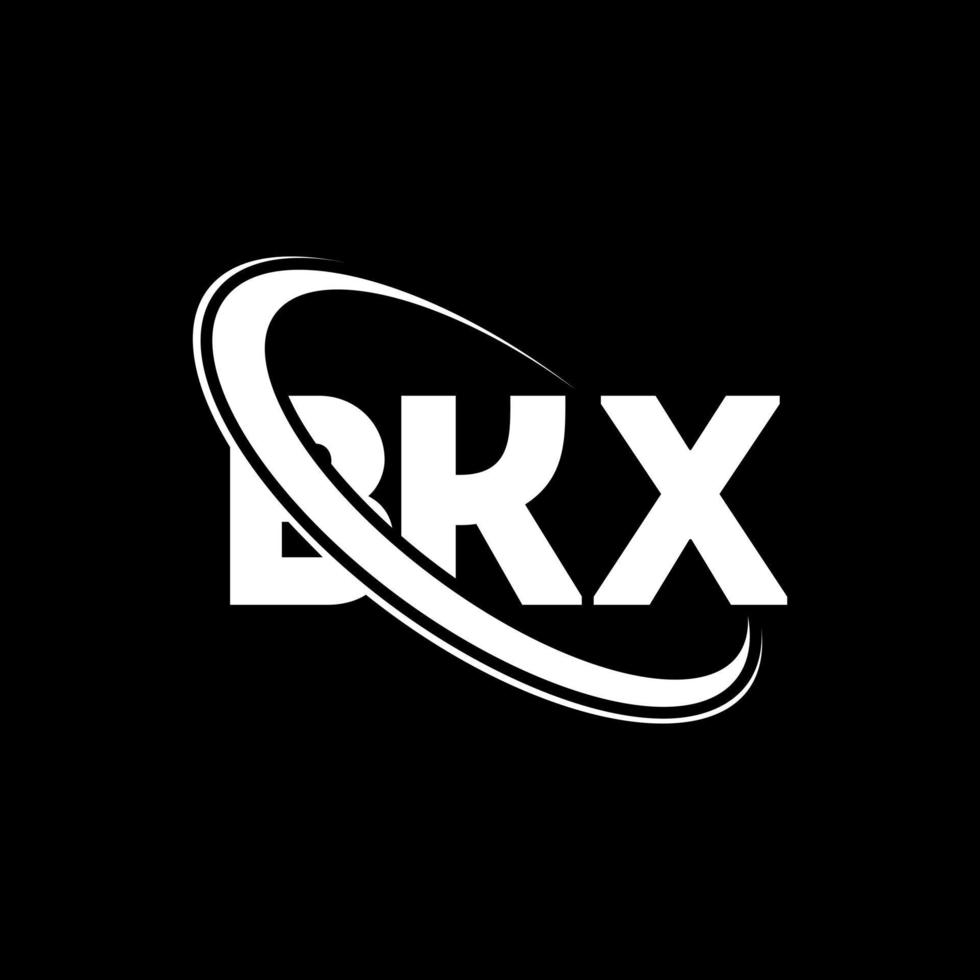 logotipo de bkx. letra bkx. diseño del logotipo de la letra bkx. Logotipo de iniciales bkx vinculado con círculo y logotipo de monograma en mayúsculas. Tipografía bkx para tecnología, negocios y marca inmobiliaria. vector