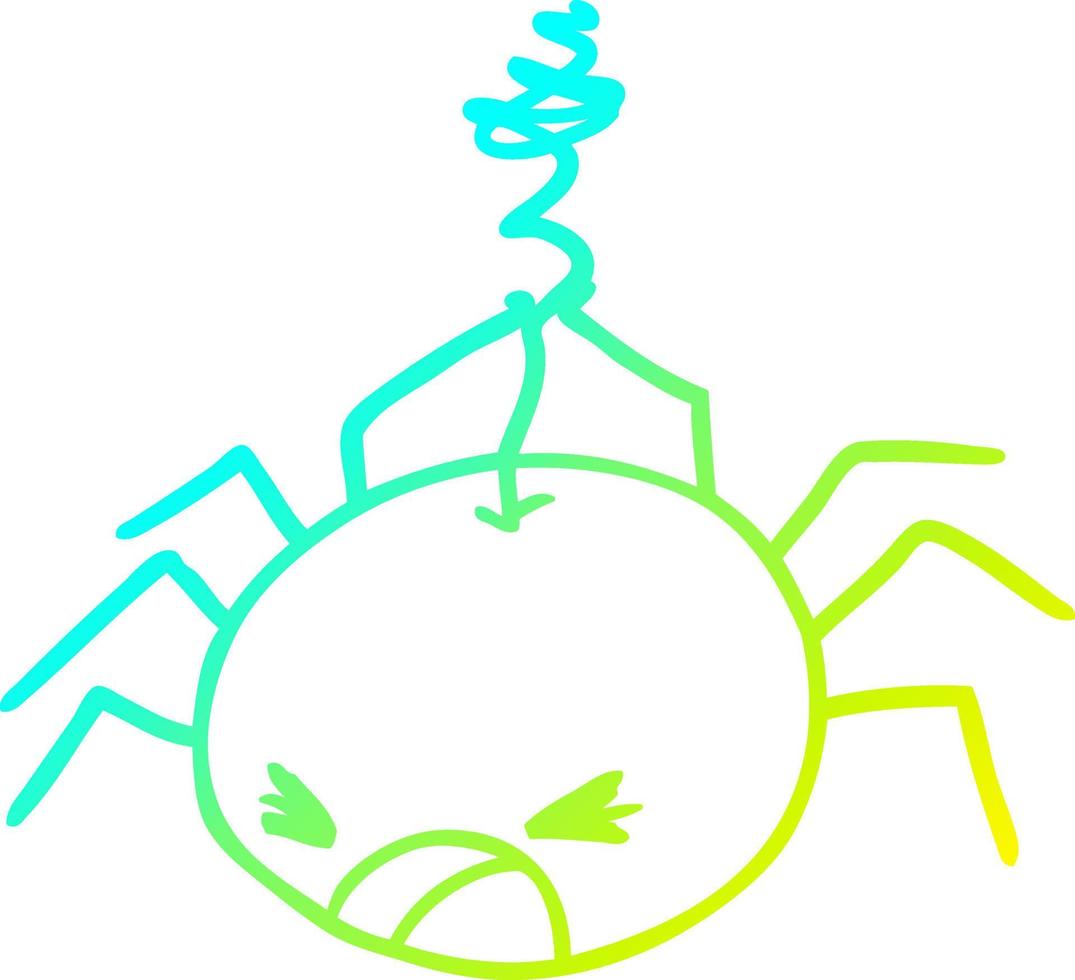 cold gradient line drawing halloween spider vector