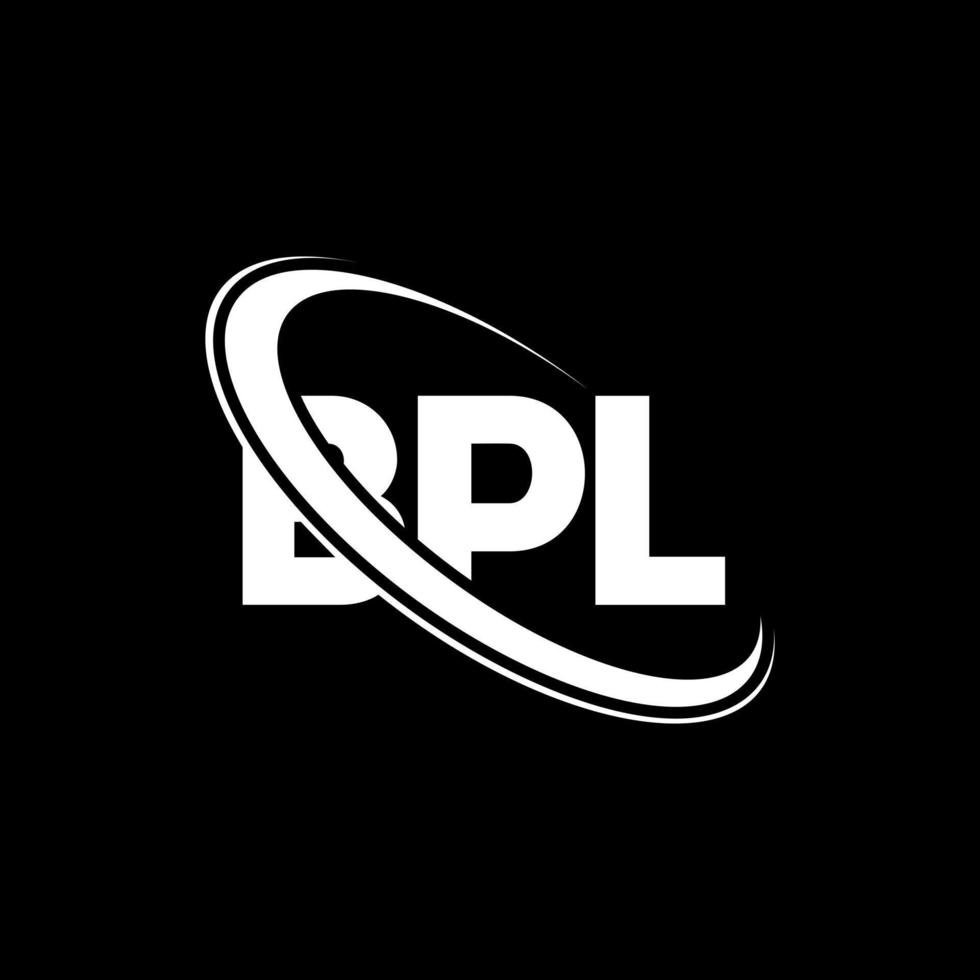 logotipo de bpl. letra bpl. diseño de logotipo de letra bpl. logotipo de iniciales bpl vinculado con círculo y logotipo de monograma en mayúsculas. tipografía bpl para tecnología, negocios y marca inmobiliaria. vector