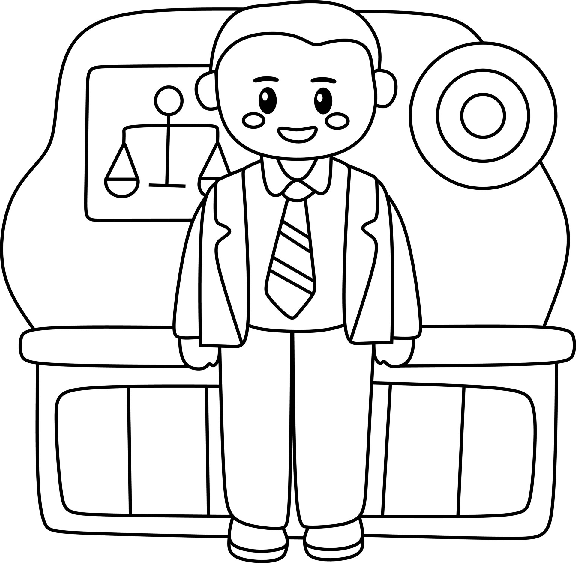 coloring pages lawyer