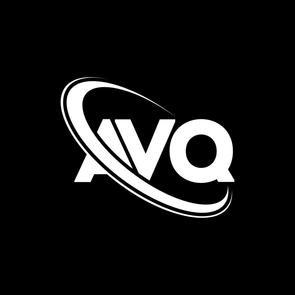 AVQ logo. AVQ letter. AVQ letter logo design. Initials AVQ logo linked with circle and uppercase monogram logo. AVQ typography for technology, business and real estate brand. vector