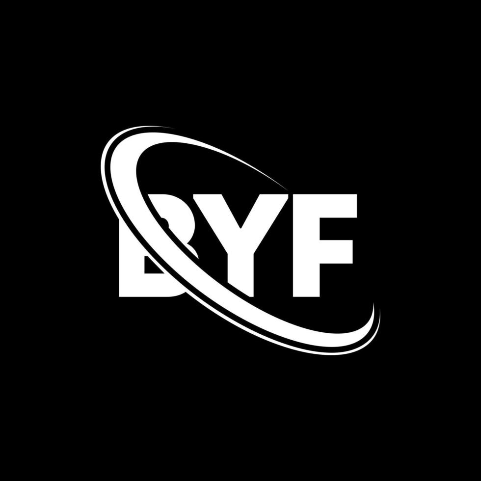 BYF logo. BYF letter. BYF letter logo design. Initials BYF logo linked with circle and uppercase monogram logo. BYF typography for technology, business and real estate brand. vector