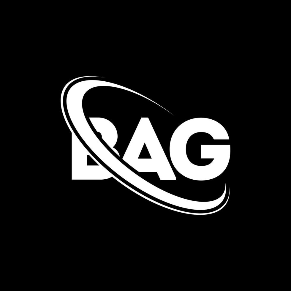 BAG logo. BAG letter. BAG letter logo design. Initials BAG logo linked with circle and uppercase monogram logo. BAG typography for technology, business and real estate brand. vector