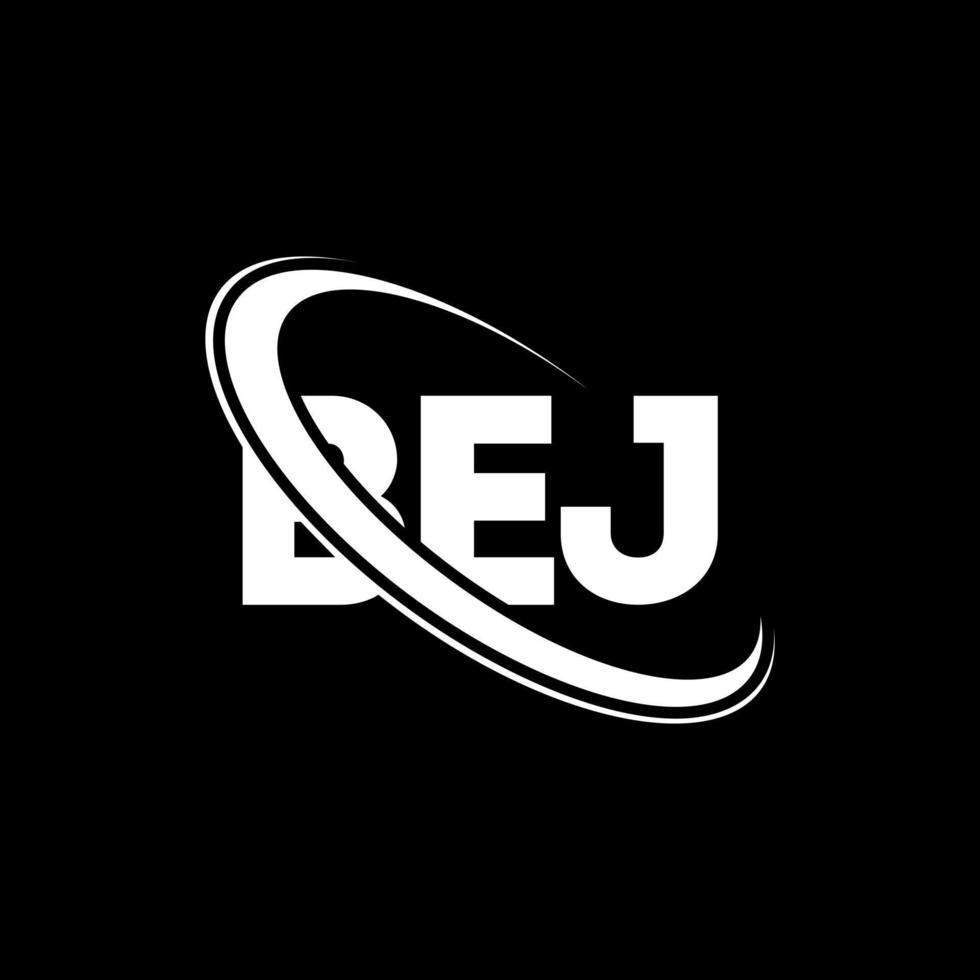 logotipo de bej. carta bej. diseño del logotipo de la letra bej. logotipo de bej iniciales vinculado con círculo y logotipo de monograma en mayúsculas. tipografía bej para tecnología, negocios y marca inmobiliaria. vector
