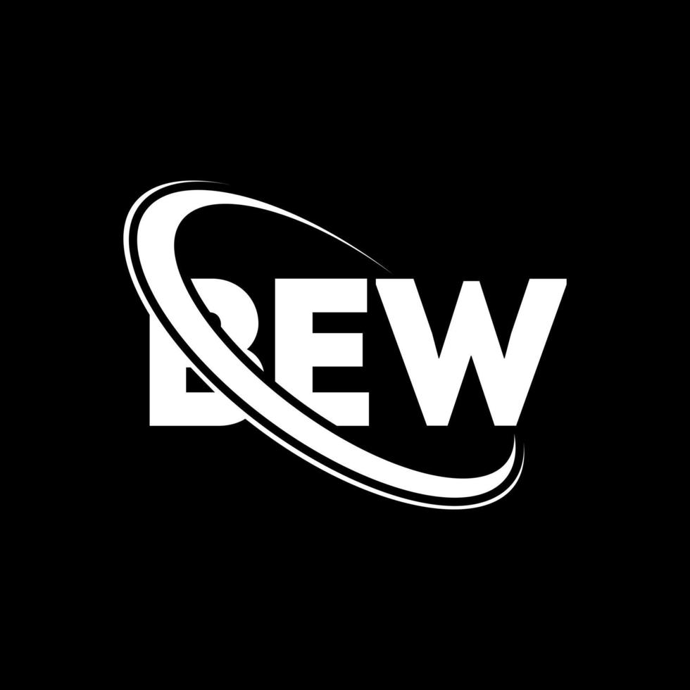 logotipo de bew. vaya carta. diseño del logotipo de la letra bew. iniciales del logotipo de bew vinculado con un círculo y un logotipo de monograma en mayúsculas. bew tipografía para tecnología, negocios y marca inmobiliaria. vector