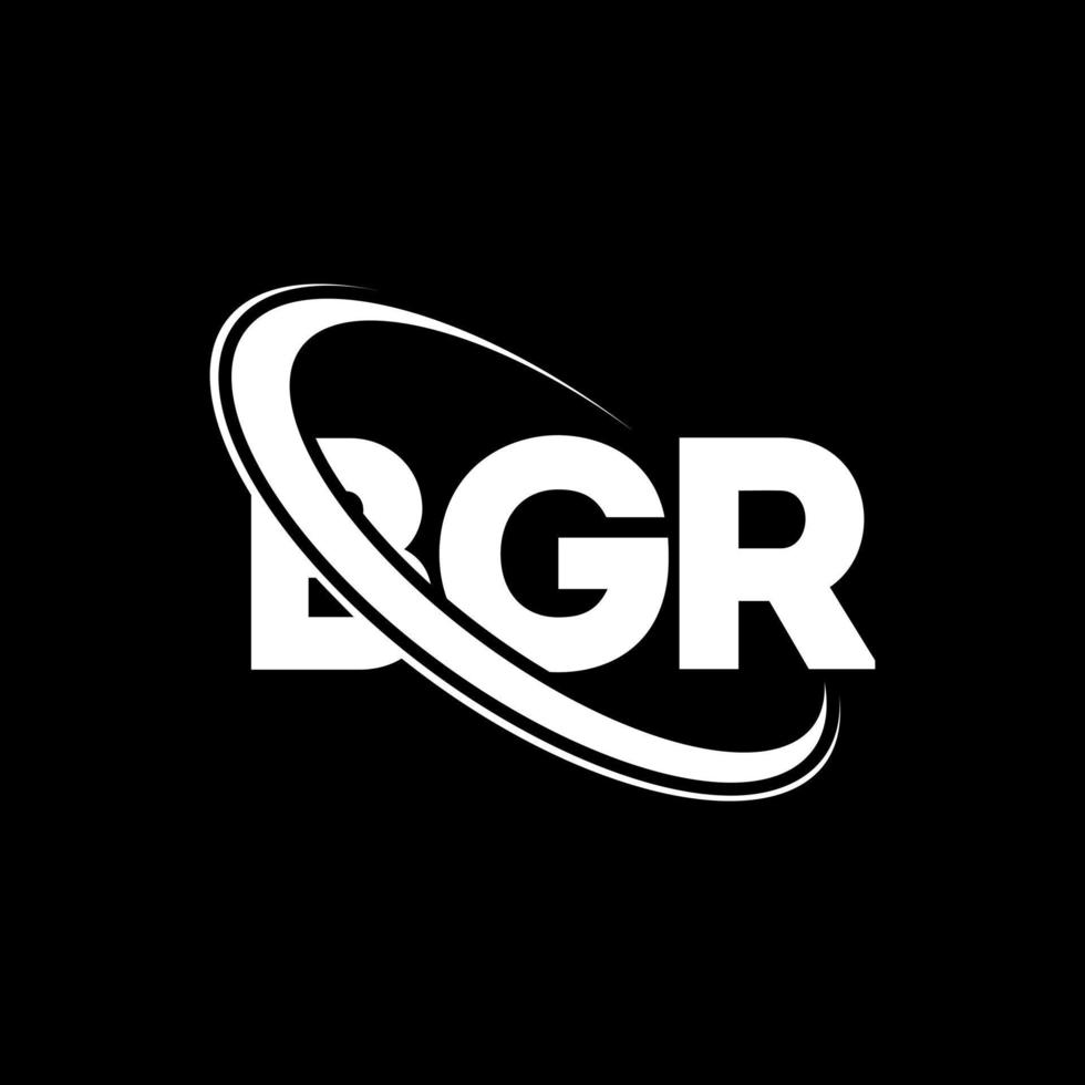 logotipo de bgr. carta bgr. diseño del logotipo de la letra bgr. logotipo de iniciales bgr vinculado con círculo y logotipo de monograma en mayúsculas. tipografía bgr para tecnología, negocios y marca inmobiliaria. vector