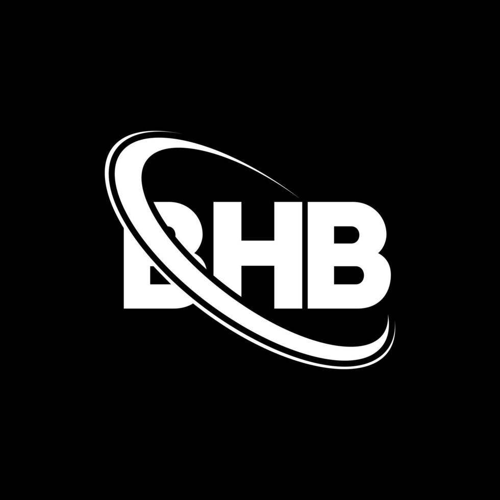 logotipo de bhb. carta bhb. diseño del logotipo de la letra bhb. iniciales del logotipo de bhb vinculado con un círculo y un logotipo de monograma en mayúsculas. Tipografía bhb para tecnología, negocios y marca inmobiliaria. vector