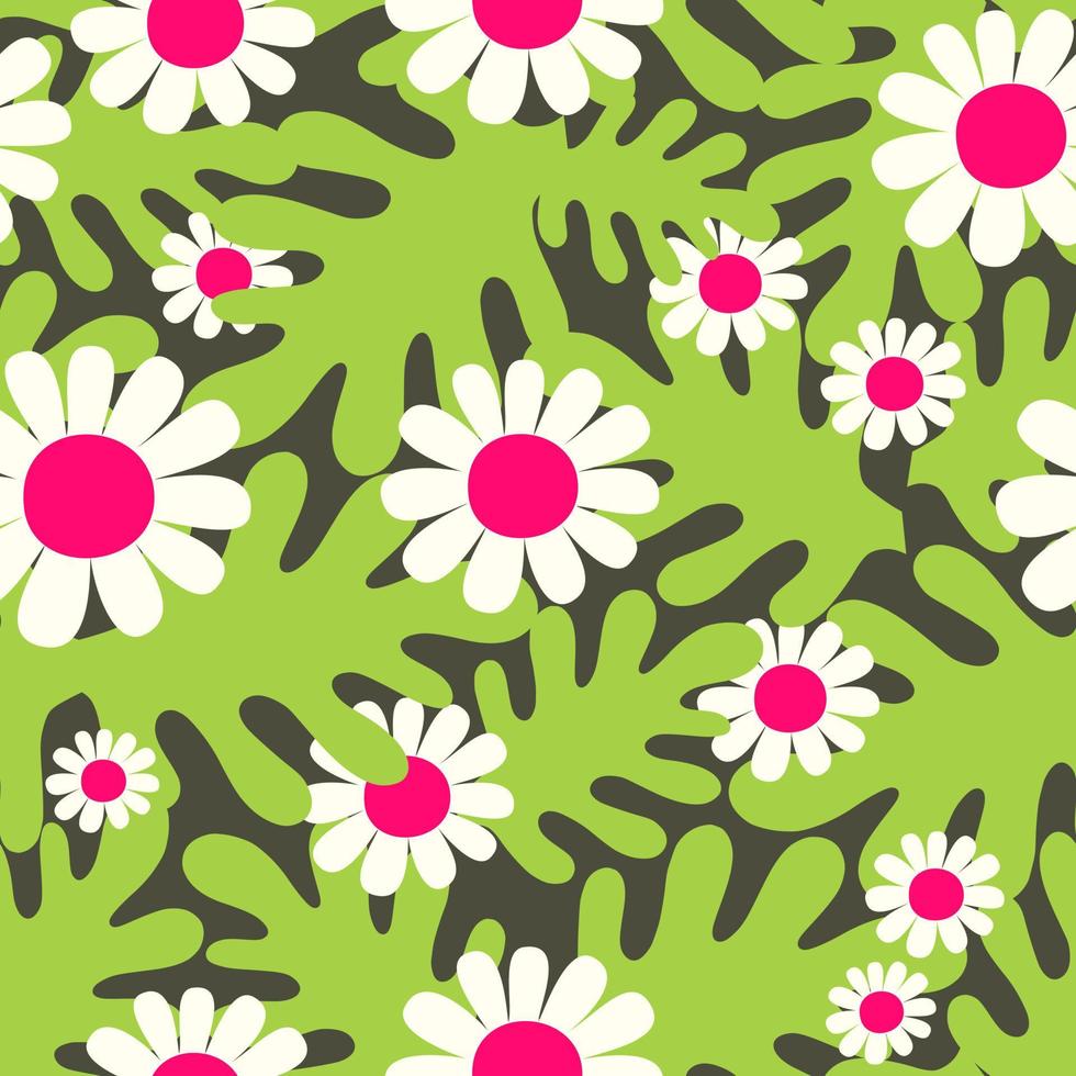 jardín inspirado en matisse retro de mediados de siglo vector