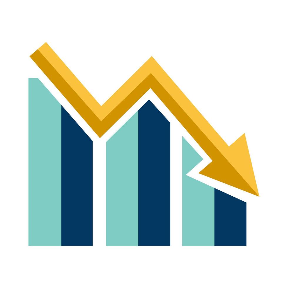 Illustration Vector Graphic of Chart, decrease, arrow Icon