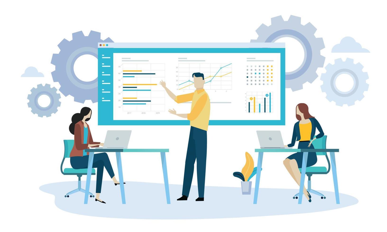 Vector illustration concept of product development.