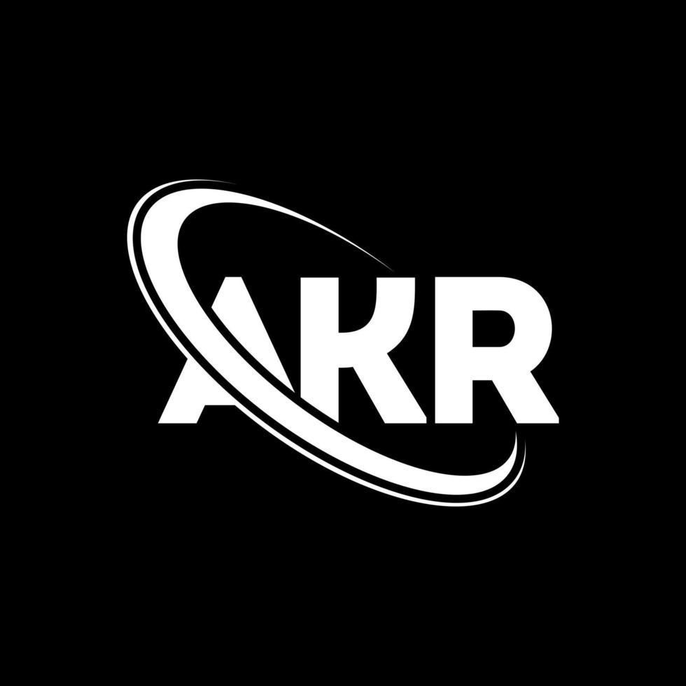 AKR logo. AKR letter. AKR letter logo design. Initials AKR logo linked with circle and uppercase monogram logo. AKR typography for technology, business and real estate brand. vector