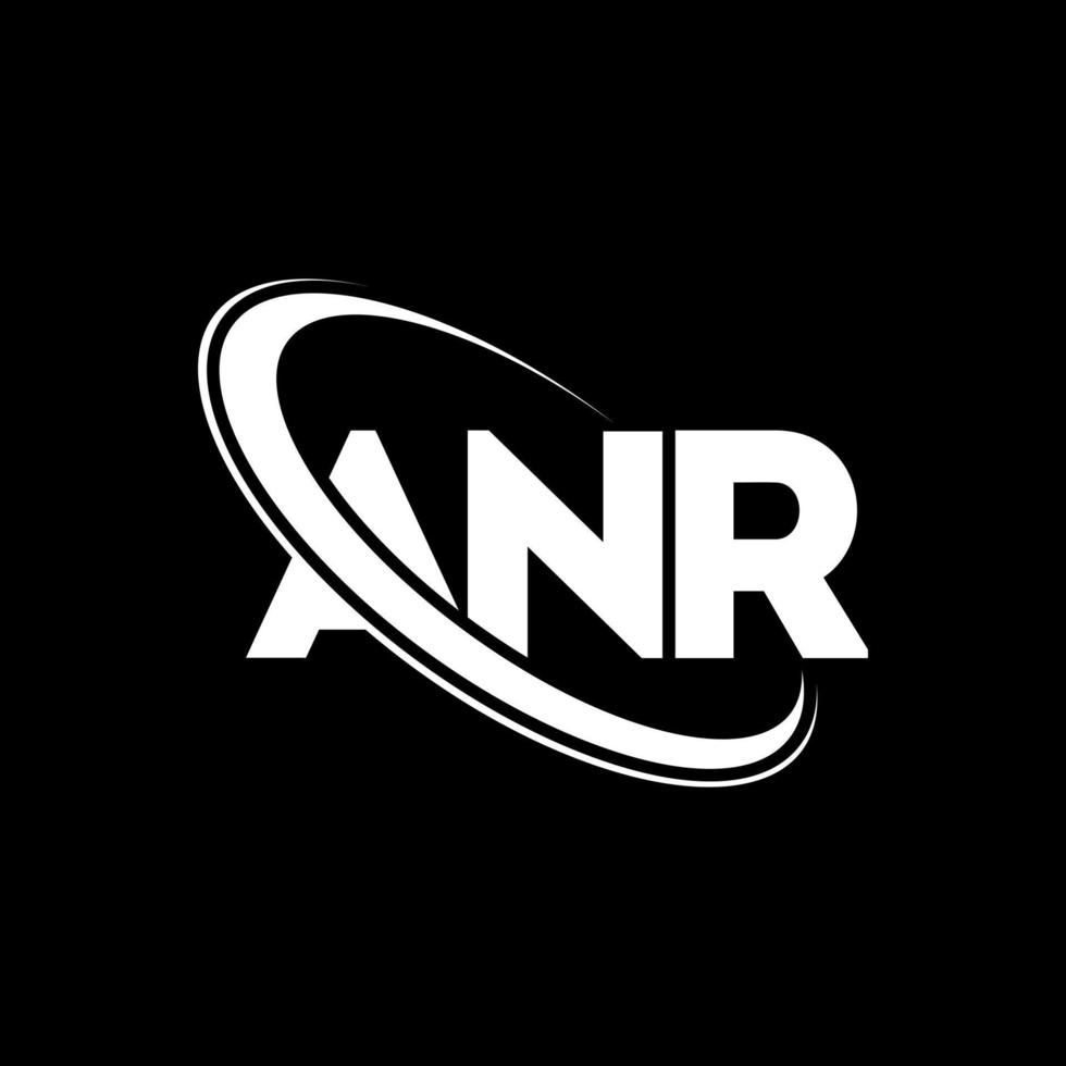 logotipo de anr. una carta. diseño de logotipo de letra anr. iniciales anr logotipo vinculado con círculo y logotipo de monograma en mayúsculas. anr tipografía para tecnología, negocios y marca inmobiliaria. vector