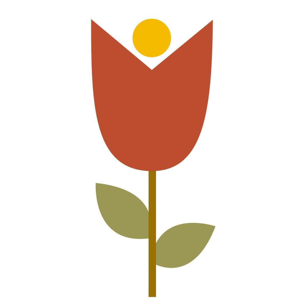 Geometryic Retro Flower vector