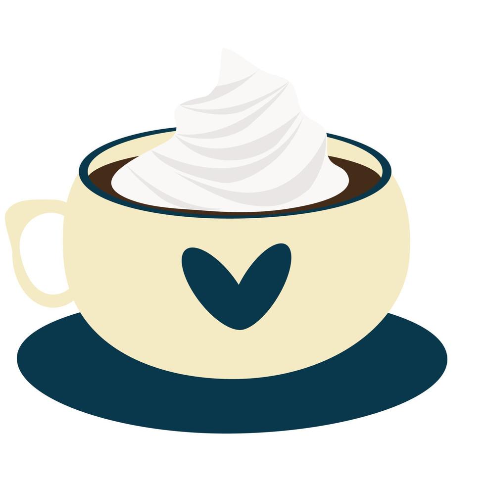 Cup of Coffee with Cream vector