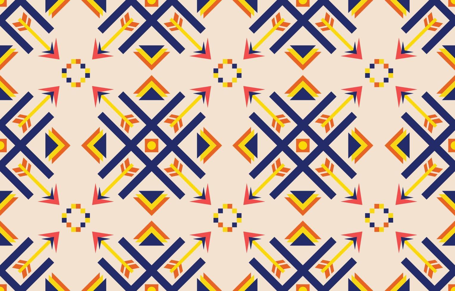 Navajo native american fabric seamless pattern,geometric tribal ethnic traditional background, design elements, design for carpet,wallpaper,clothing,rug,interior,embroidery vector illustration.