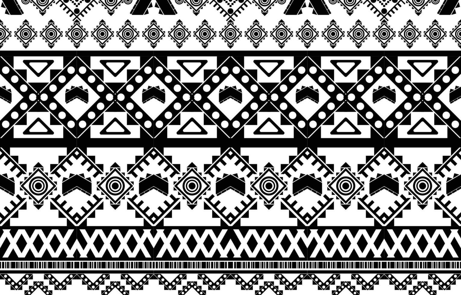 patrón geométrico étnico abstracto blanco y negro tribal africano. diseño para fondo o papel tapiz.ilustración vectorial para imprimir patrones de tela, alfombras, camisas, disfraces, turbantes, sombreros, cortinas. vector