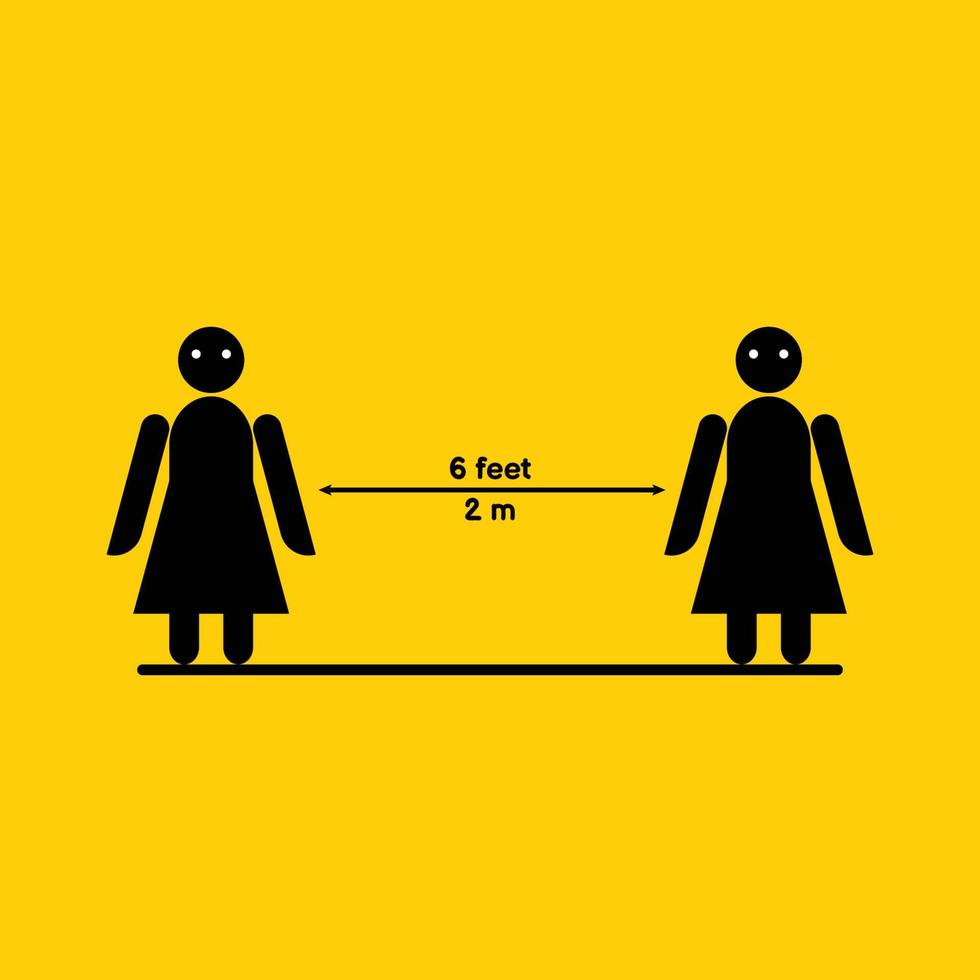 social distancing,Icon People Keeping Social Distance To prevent the corona virus infection vector