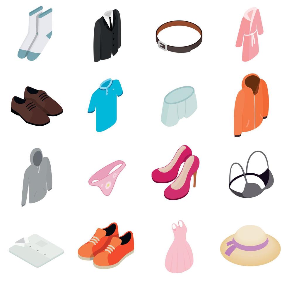 Clothes Icon set vector