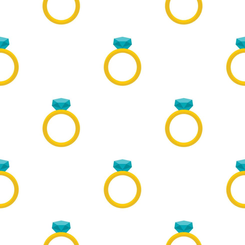 Gold ring with diamond pattern seamless vector